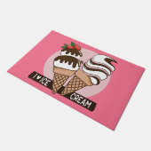 Aangepaste kleur Ice Cream Lover deurmatten (Schuin)