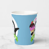Aangepaste kleur Ice Cream Penguin Papieren Bekers (Links)
