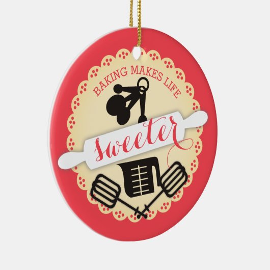 Aangepaste kleur Ik hou van kerstversiering Keramisch Ornament (Rechts)