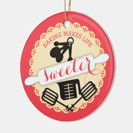 Aangepaste kleur Ik hou van kerstversiering Keramisch Ornament (Links)