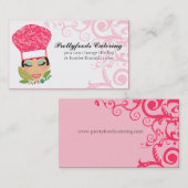 Aangepaste kleur Italiaanse hispanische chef-kok Visitekaartje (Voorkant / Achterkant)