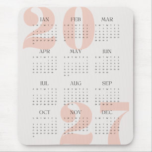 Aangepaste Kleur Jaarkalender 2027 Muismat
