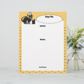 Aangepaste kleur kat chef aromas recept letterhead (Staand voorkant)