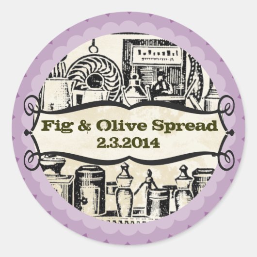 Aangepaste kleur keuken pantry blikken label (Voorkant)