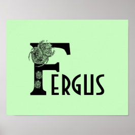 Aangepaste kleur kever monogram letter bug kwekeri poster