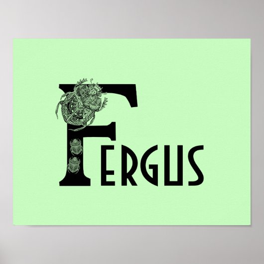 Aangepaste kleur kever monogram letter bug kwekeri poster (Voorkant)