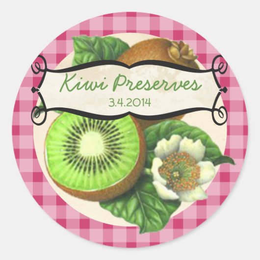 Aangepaste kleur kiwi fruit inblikken label (Voorkant)