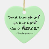 Aangepaste kleur Kleine maar Fierce Shakespeare Qu Keramisch Ornament (Achterkant)