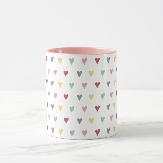 Aangepaste kleur kleurrijke Little Hearts Mok (Midden)