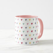 Aangepaste kleur kleurrijke Little Hearts Mok (Voorkant rechts)