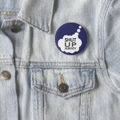 Aangepaste kleur, knop "Afsluiten" Ronde Button 5,7 Cm (In situ)