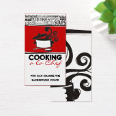 Aangepaste kleur koken pot curling stoom chef-kaar visitekaartje (Bureau)