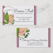 Aangepaste kleur  kokoskruiden catering visitekaartje (Voorkant / Achterkant)