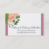 Aangepaste kleur  kokoskruiden catering visitekaartje (Achterkant)