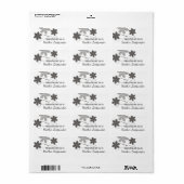 Aangepaste kleur kruisstikkende bloemen borduurwer etiket (Full Sheet)