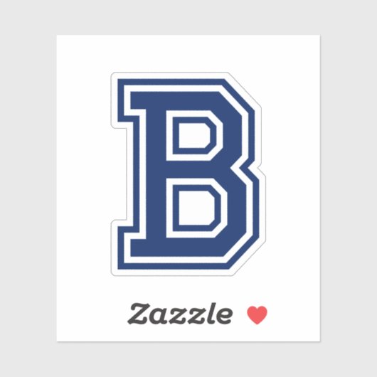 Aangepaste kleur letter B sportieve college letter Sticker (Vel)