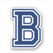 Aangepaste kleur letter B sportieve college letter Sticker (Voorkant)