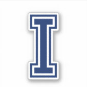 Aangepaste kleur letter I sportieve college letter Sticker (Voorkant)