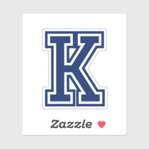 Aangepaste kleur letter K sportieve college letter Sticker