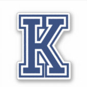 Aangepaste kleur letter K sportieve college letter Sticker (Voorkant)