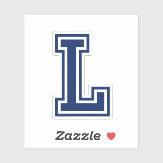 Aangepaste kleur letter L sportieve college letter Sticker (Vel)