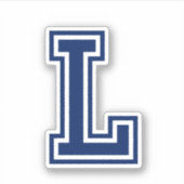 Aangepaste kleur letter L sportieve college letter Sticker (Voorkant)
