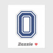 Aangepaste kleur letter O sportieve college letter Sticker (Vel)