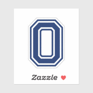 Aangepaste kleur letter O sportieve college letter Sticker