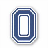 Aangepaste kleur letter O sportieve college letter Sticker (Voorkant)