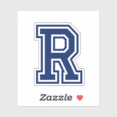 Aangepaste kleur letter R sportieve college letter Sticker (Vel)
