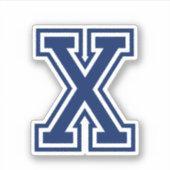Aangepaste kleur letter X sportieve college letter Sticker (Voorkant)