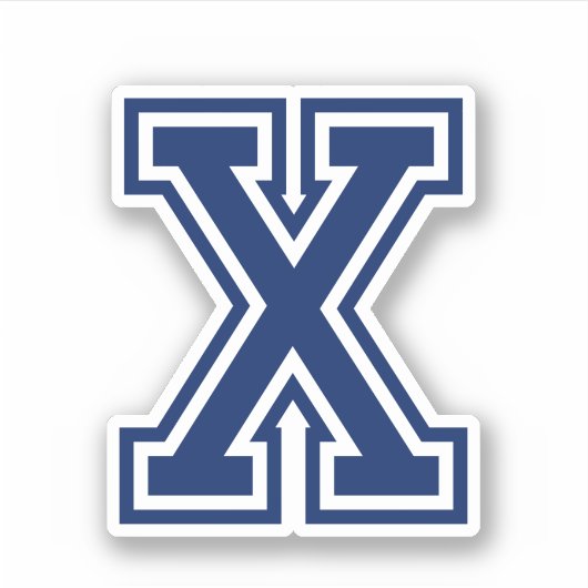 Aangepaste kleur letter X sportieve college letter Sticker (Voorkant)
