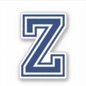 Aangepaste kleur letter Z sportieve college letter Sticker (Voorkant)