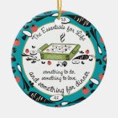 Aangepaste kleur leven diner eten Kerst ornament (Voorkant)