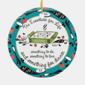 Aangepaste kleur leven diner eten Kerst ornament (Achterkant)