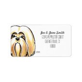 Aangepaste kleur Lhasa Apso Etiket (Voorkant)
