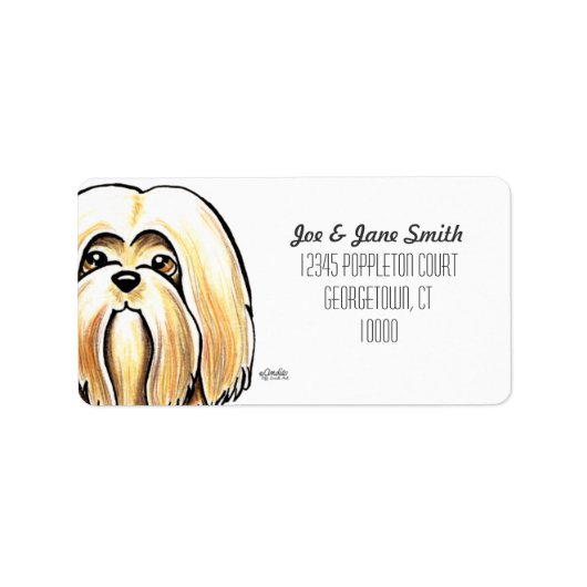 Aangepaste kleur Lhasa Apso Etiket (Voorkant)
