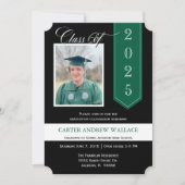 Aangepaste kleur lint Afstuderen Aankondiging Uitn (Voorkant)