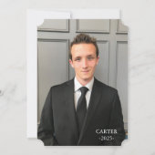 Aangepaste kleur lint Afstuderen Aankondiging Uitn (Achterkant)