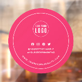 Aangepaste kleur Logo sociale media witte rand toe Raamsticker (Vel 2)