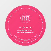 Aangepaste kleur Logo sociale media witte rand toe Raamsticker (Vel)