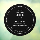 Aangepaste kleur Logo sociale media witte rand toe Raamsticker (Vel 3)