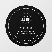 Aangepaste kleur Logo sociale media witte rand toe Raamsticker (Vel)