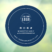 Aangepaste kleur Logo sociale media witte rand toe Raamsticker (Vel 3)