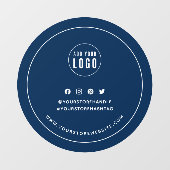 Aangepaste kleur Logo sociale media witte rand toe Raamsticker (Vel)