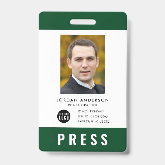 Aangepaste Kleur Logo Toevoegen Foto Fotograaf Per Badge (Voorzijde)