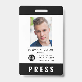 Aangepaste kleur Logo toevoegen Foto Journalist Pe Badge