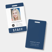 Aangepaste Kleur Logo Toevoegen Foto Personeelpas Badge (Voor- en achterkant)