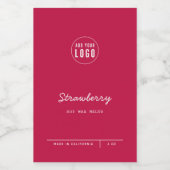 Aangepaste kleur Logo toevoegen Scriptregels Produ Wijn Etiket (Enkel label)