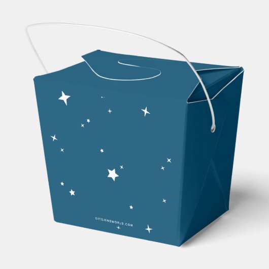 Aangepaste kleur Magisch Nieuwjaar + Stars Favor B Bedankdoosjes (Achterkant)